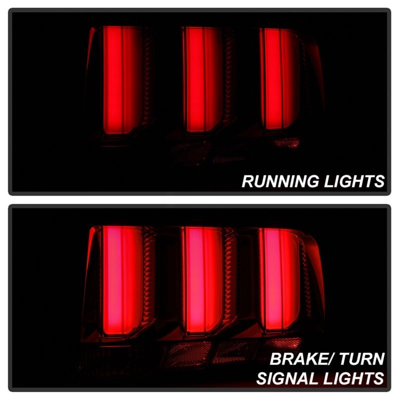 Spyder 5086716 fits Ford 05-09 Mustang (Red Light Bar) LED Tail Lights - Black