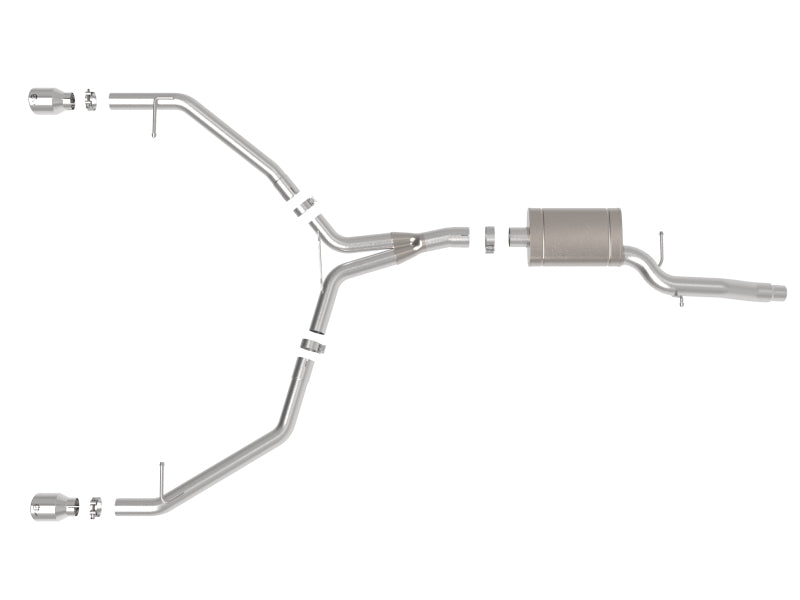 AFE 49-36437-P orce-Xp 13-16 fits Audi Allroad L4 SS Axle-Back Exhaust w/ Polis