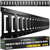 Rhino USA TD-ETRAIL5-2PK-BLK 5Ft E-Track Tie-Down Rails, Black (2 Pack)
