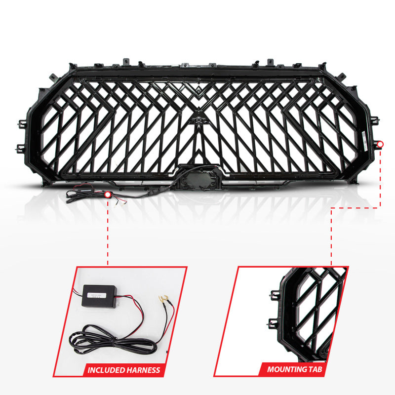 Anzo 22-24 Toyota Tundra Full LED Light Tube Front Grille w/ Initiation & Running Light