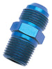 Russell 660420 Performance -4 AN to 1/8in NPT Straight Flare to Pipe (Blue)