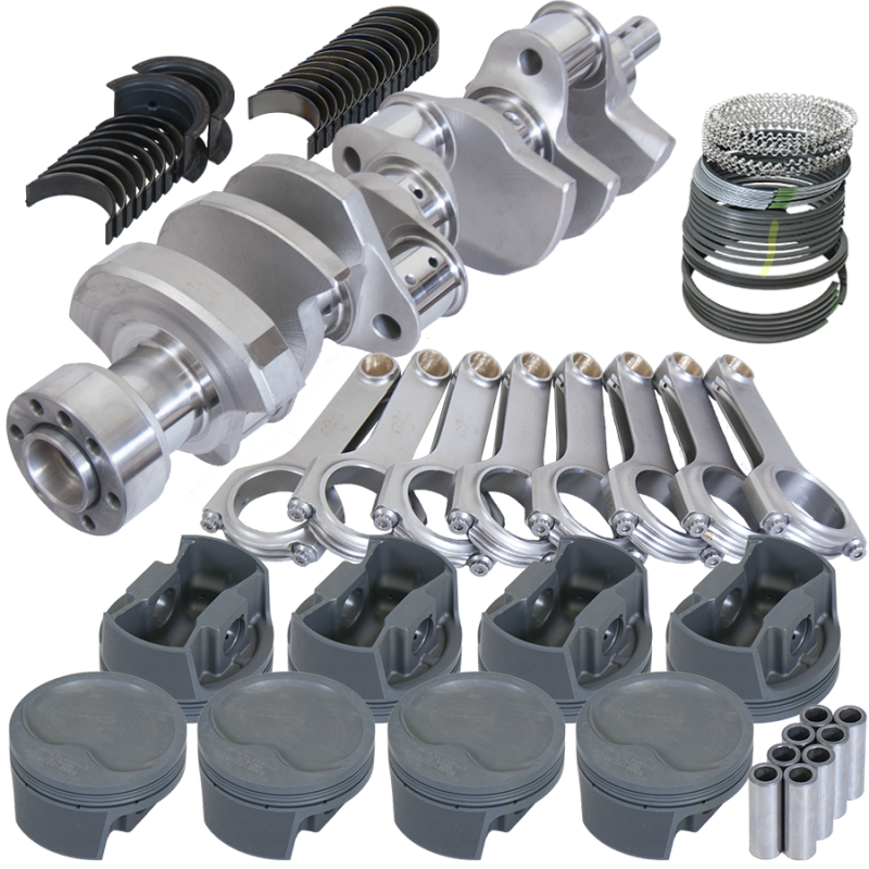 Eagle 12107040 fits Chevy LT1 350 1Pc 3.750in Crank 5.700in H-Beam -16cc Inv Dome 4.040in Piston Rotating Assembly