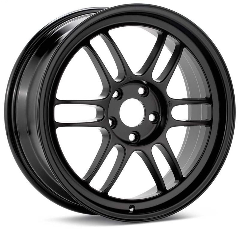 Enkei 3798756548BK RPF1 18x7.5 5x114.3 48mm Offset 73mm Bore Matte Black Wheel 07-11 Mazdaspeed 3 *Min Qty 40*