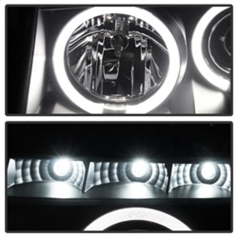 Spyder 5078605 fits Nissan 04-14 Titan Projector Headlights LED Halo LED Blk Sm