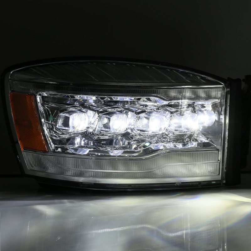 AlphaRex 880537 fits Dodge 06-08 Ram 1500HD NOVA LED Proj Headlights Plank Styl
