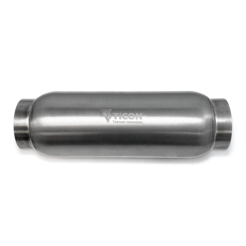 Ticon 115-10213-0006 Industries 5in Body x 7in Length 4in Inlet/Outlet Titanium Bullet Resonator