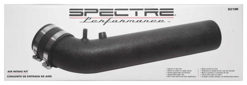 Spectre 8219K Universal Intake Tube Kit 3in. - Aluminum - Black