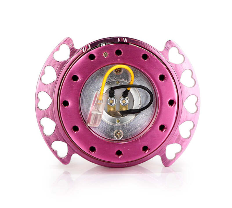 NRG SRK-222PK-PK Quick Release Kit - Pink Body/ Pink Heart Cutout Ring