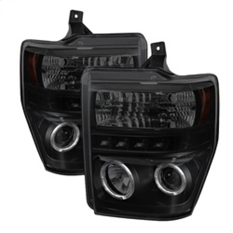 Spyder 5078490 fits Ford 08-10 F250/350 Projector Headlights LED Halo LED Blk S