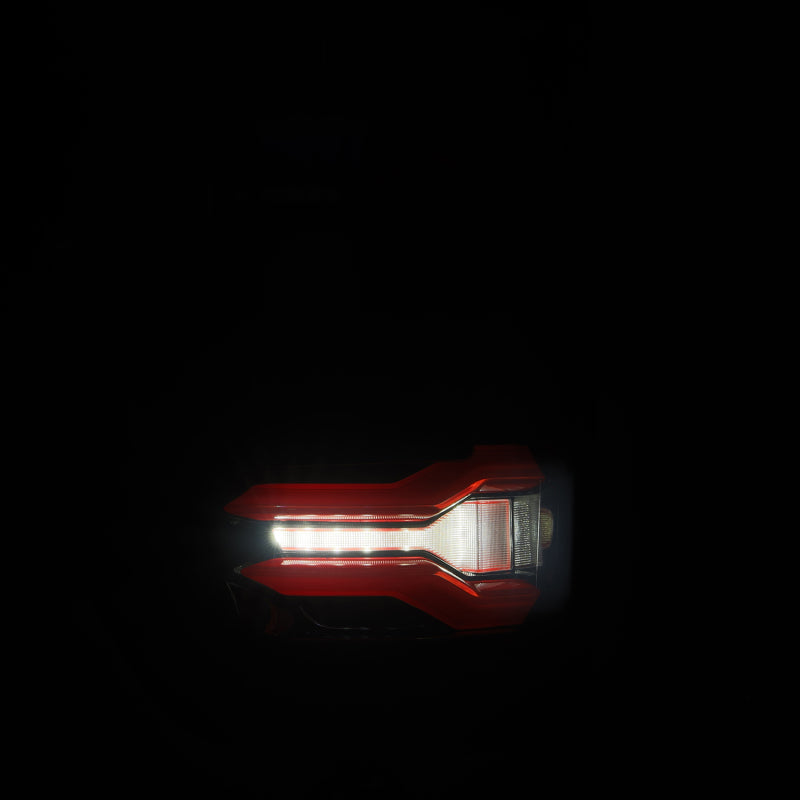 AlphaRex 653050 21-23 fits Ford F-150 LUXX LED Taillights - Black Red w/ BLIS
