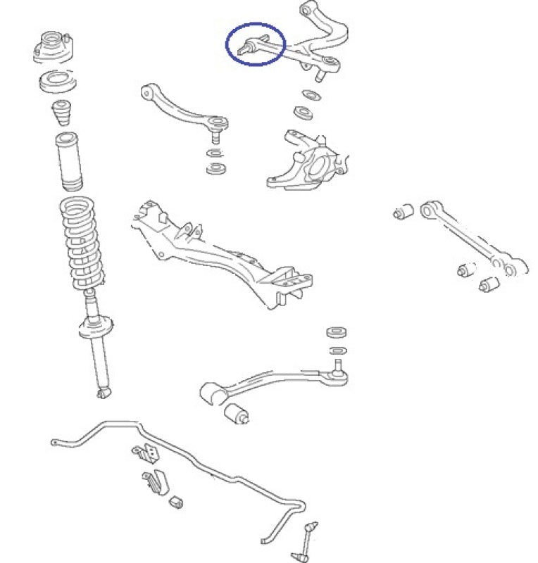 SuperPro SPF2062K 2003 fits Mitsubishi Lancer Evolution Rear Upper Inner Control
