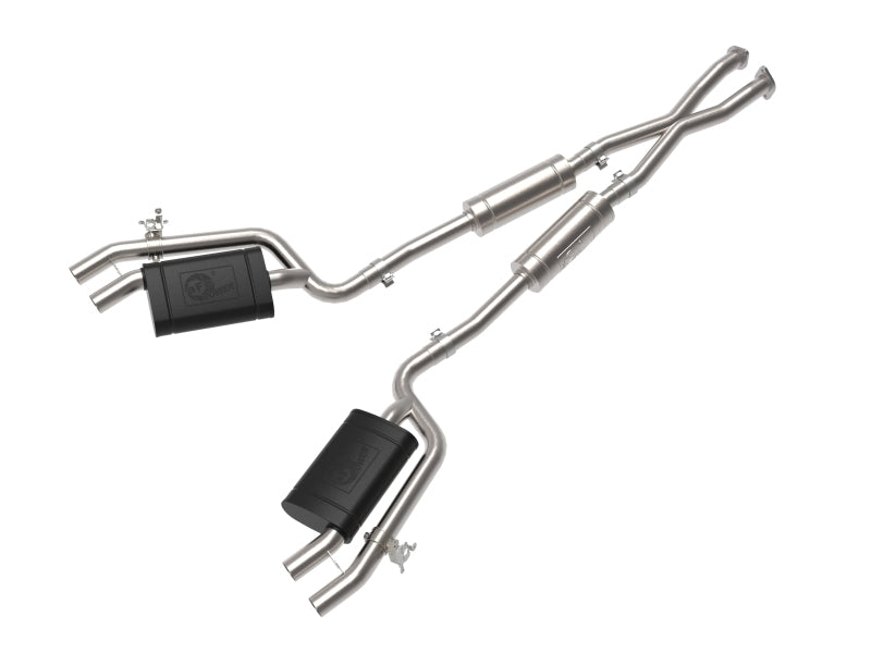 AFE 49-37025 XV 2.5in 304 SS Cat-Back Exhaust w/Cut-Out 18-22 fits Kia Stinger
