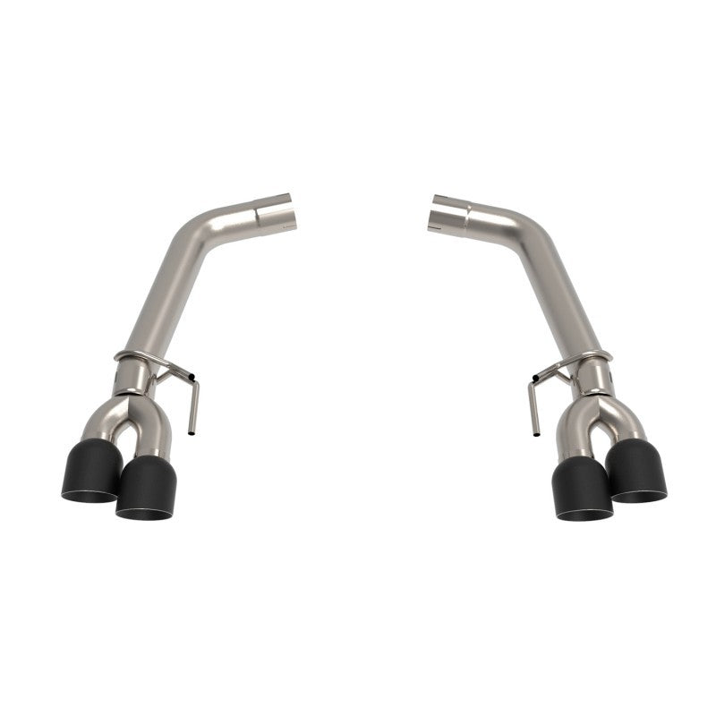 Kooks 11516460 2018+ Mustang 5.0L 4V OEM x 3in Axle-Back Exhaust w/Muffler Deletes & 4in Black Quad Tips
