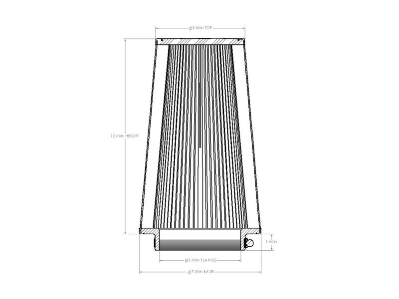 aFe Magnum FORCE Intake Replacement Air Filter w/ D2 Dry Media 5in F x7-1/2in B x5-1/2in T x12inH