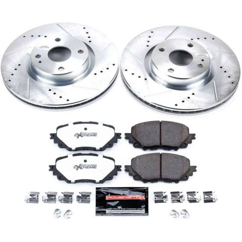 PowerStop K7358-26 17-19 fits Fiat 124 Spider Front Z26 Street Warrior Brake Kit