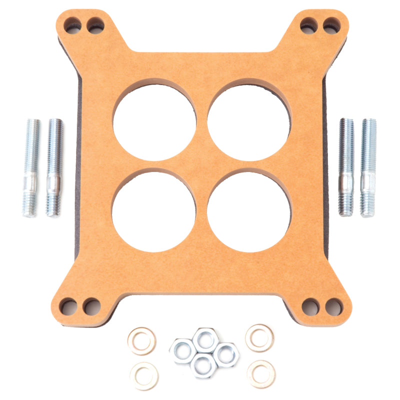 Edelbrock 8723 Spacer Carburetor 1/2In Wood Fiber Laminate Four-Hole