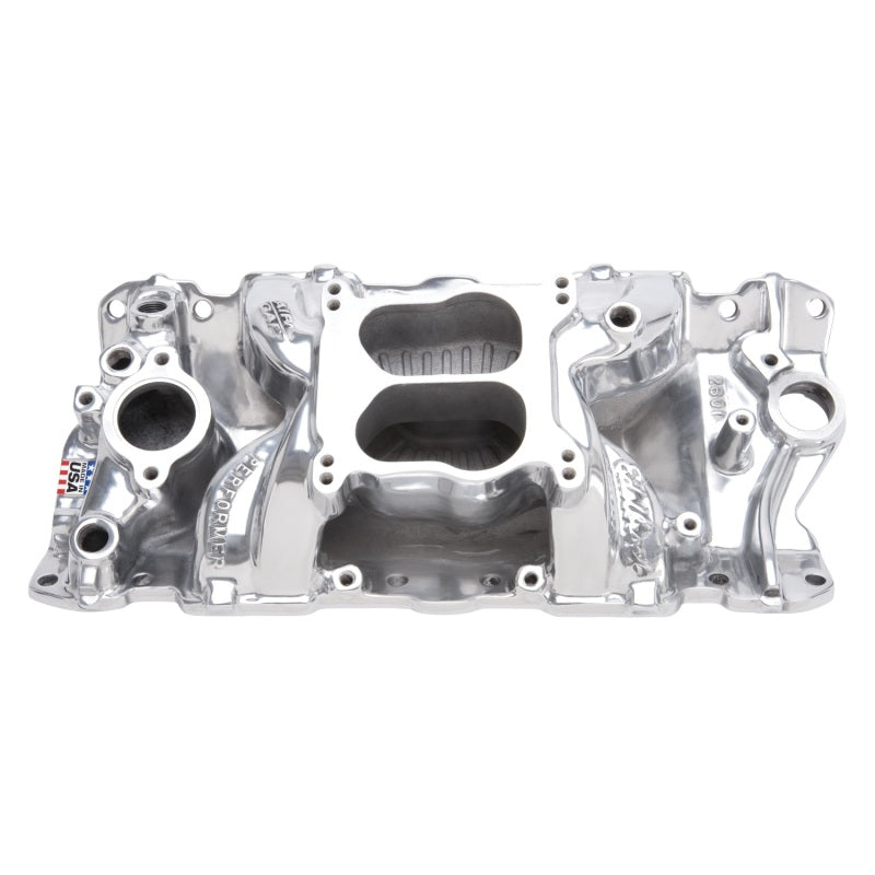 Edelbrock 26011 fits SBC Perf Air Gap Manifold Polished