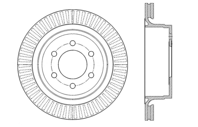 Stoptech 128.65135R Drilled Sport Brake Rotor