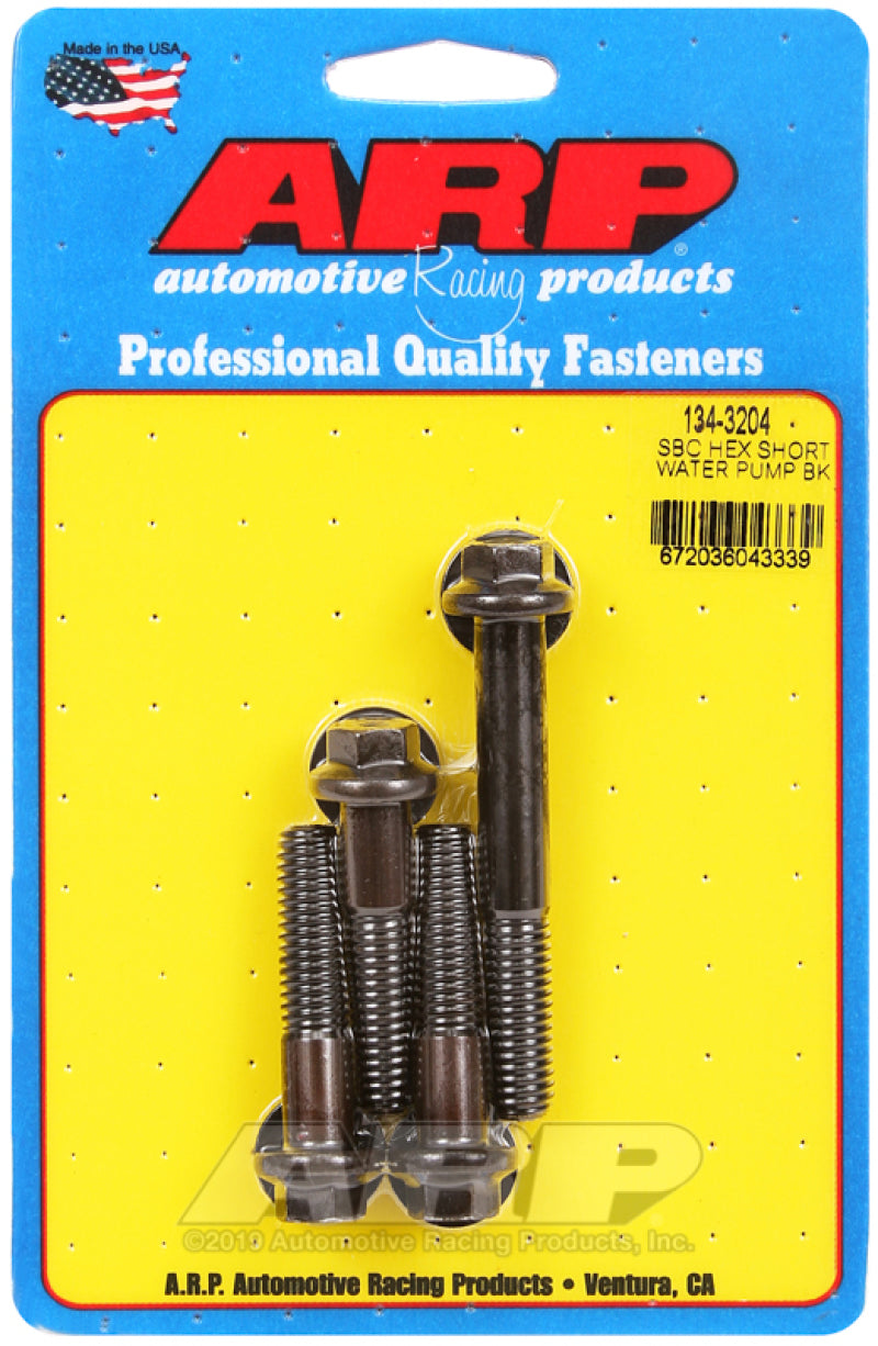 ARP 134-3204 SB fits Chevy Hex Short Water Pump Bolt Kit
