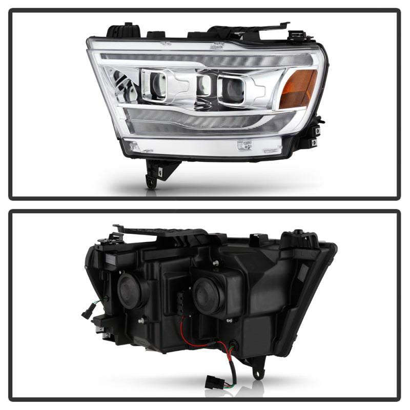 Spyder 5087638 fits Dodge 19-20 Ram Halogen Model Only Projector Headlights Chr