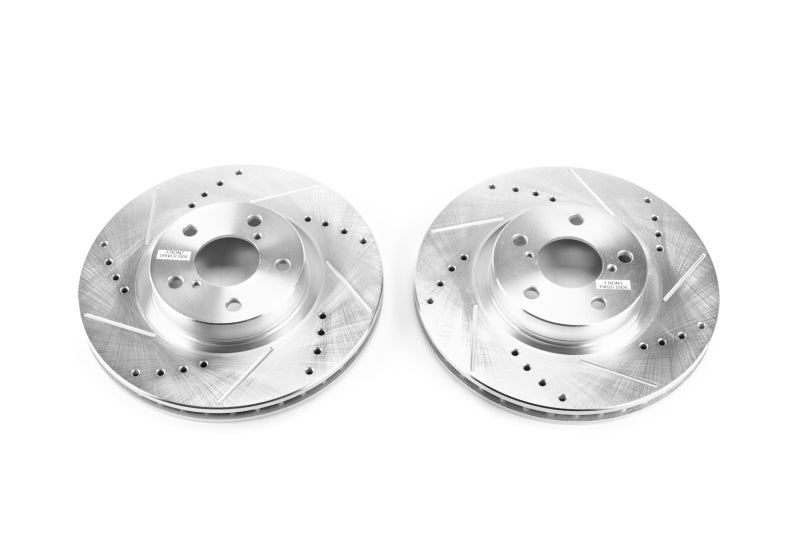 PowerStop fits Subaru 17-19 Impreza Front Evolution Drilled & Slotted Rotors -