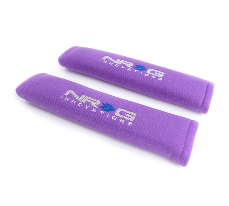 NRG SBP-27PP Seat Belt Pads 2.7in (Wide) X 11in - Purple(2 Piece) Short