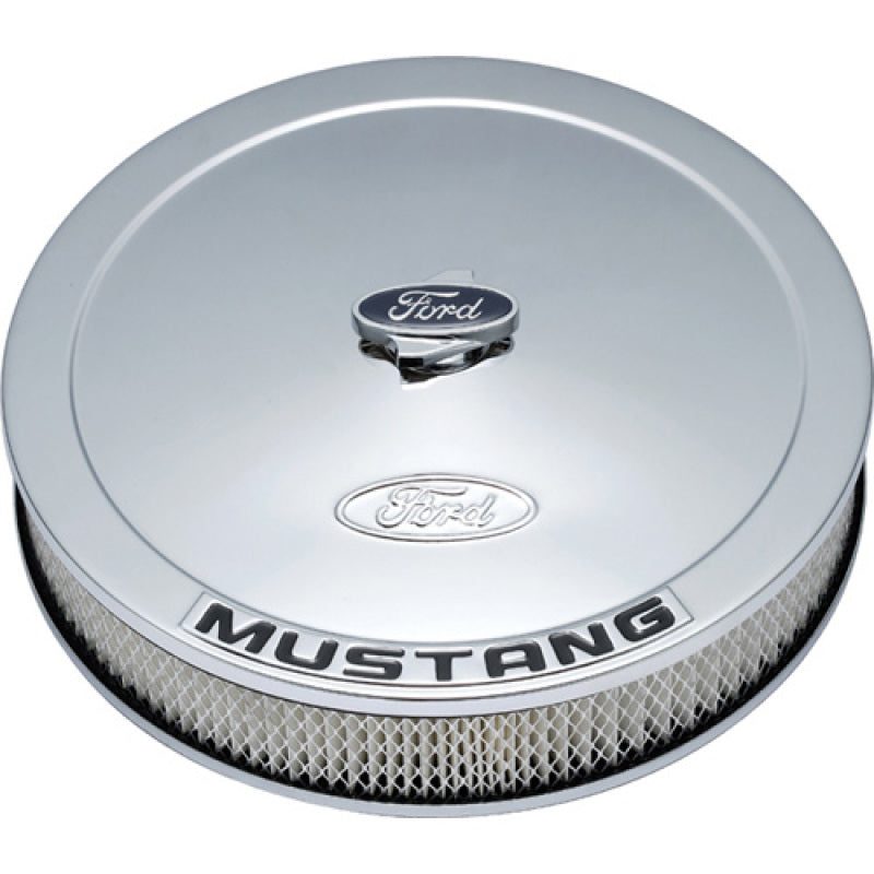 Ford Racing 302-361 Air Cleaner Kit - Chrome w/fits Mustang Emblem