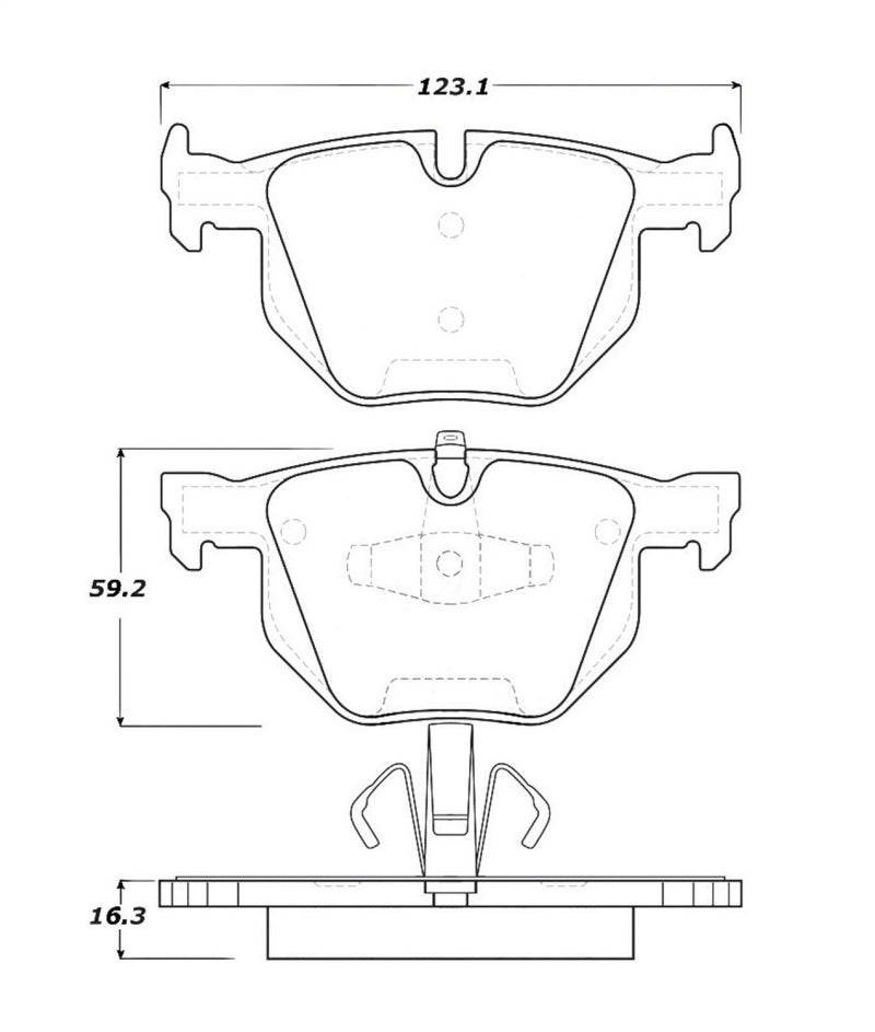 Stoptech 308.117 StopTech Street Touring 06 fits BMW 330 Series (Exc E90) Series Rear Brake Pads