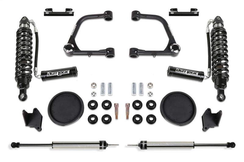 Fabtech K7088DL 2022 fits Toyota Tundra 4WD Factory Rear Coils 3in UCA Sys w/Fr Dirt Logic 2.5 Resi C/O Rr Coil
