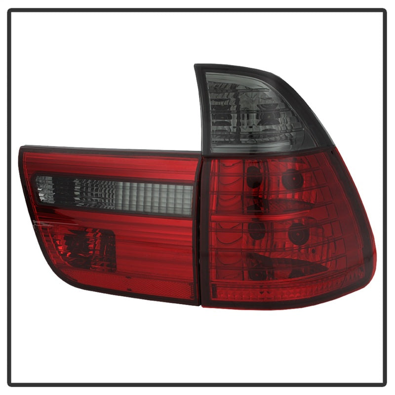 Spyder 5000842 fits BMW 00-06 E53 X5 4PCS Euro Style Tail Lights- Red Smoke ALT