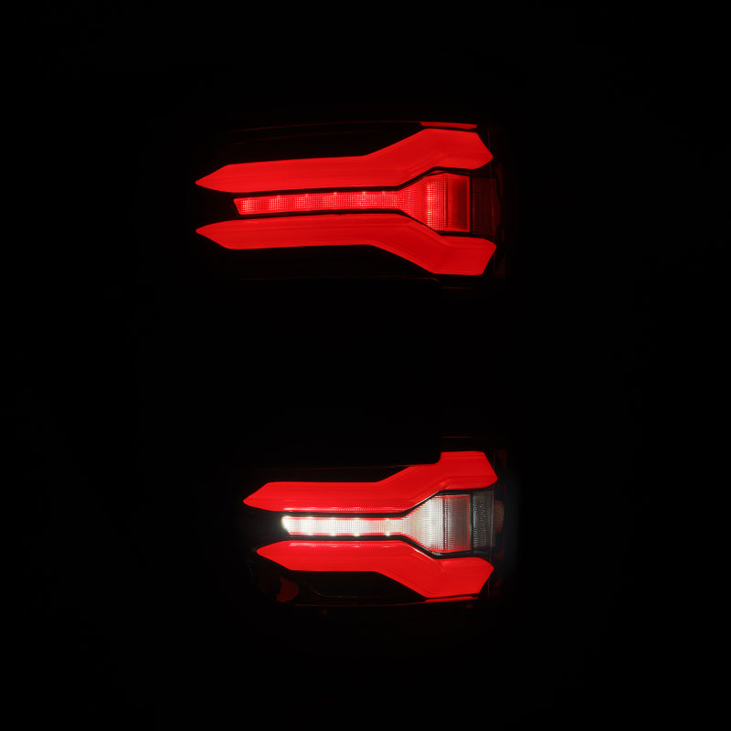 AlphaRex 653050 21-23 fits Ford F-150 LUXX LED Taillights - Black Red w/ BLIS