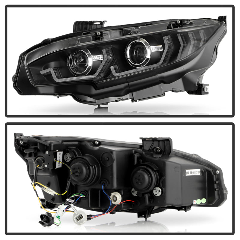 xTune 5088932 fits Honda Civic 16-20 LED Model High-Power LED Module Headlights