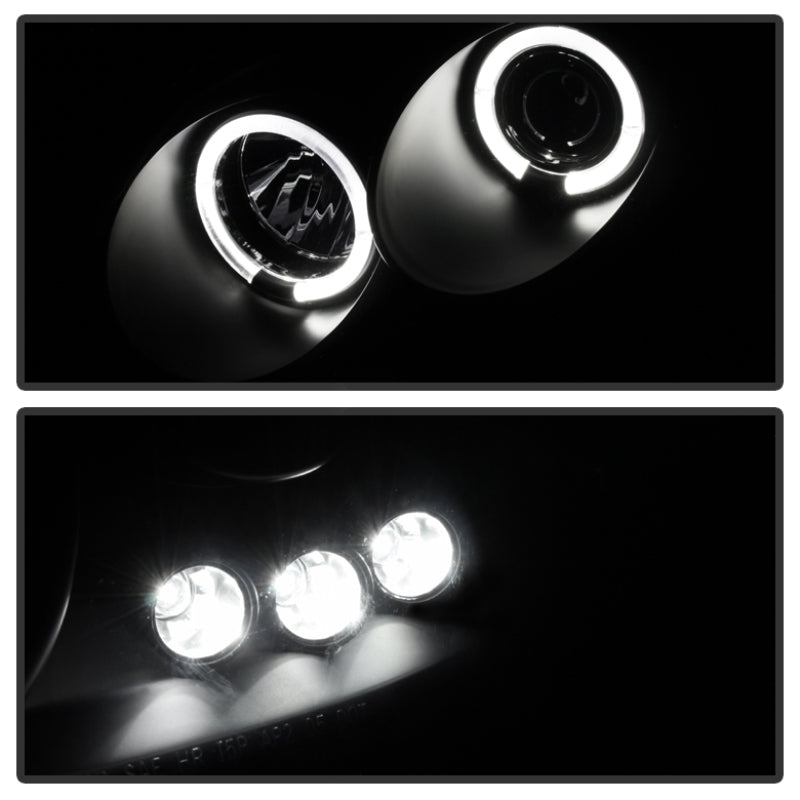 Spyder 5078285 fits Chevy 05-10 Cobalt Projector Headlights LED Halo LED Blk Sm