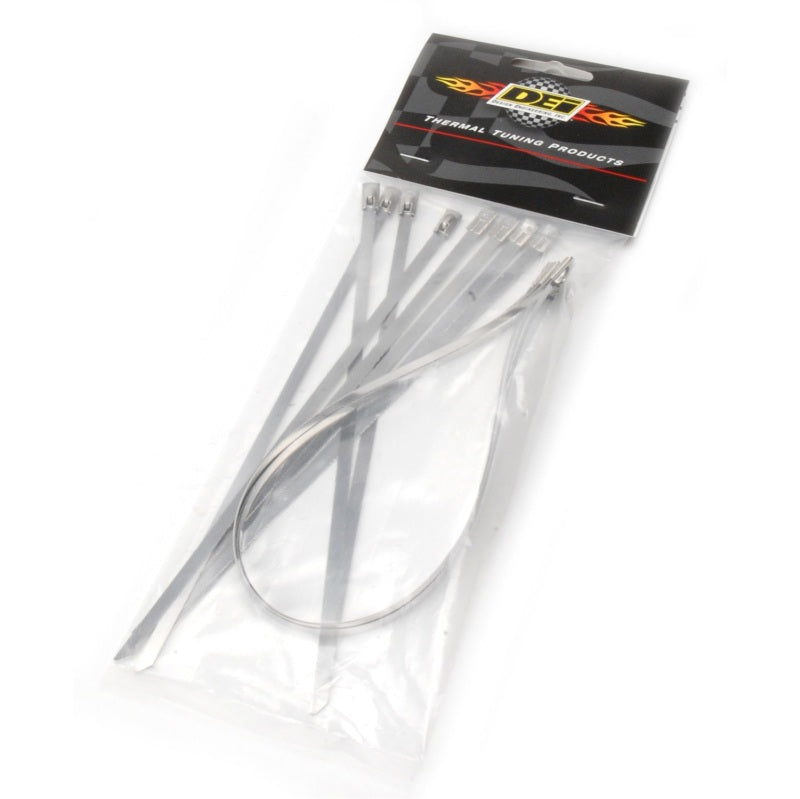DEI 10216 Stainless Steel Positive Locking Tie Eight 1/4in (7mm) x 9in and Four