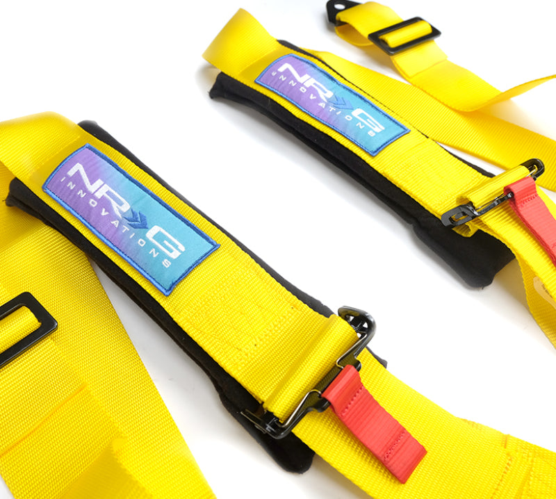 NRG SBH-B6PCYL 5PT 3in. Seat Belt Harness / Cam Lock - Yellow