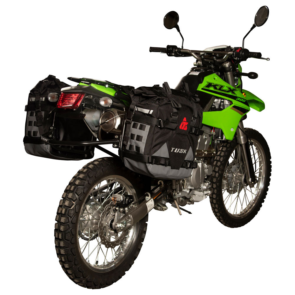 Tusk 2006110021 Pannier Racks with Pilot Pannier Bags with Top Rack Black/Grey