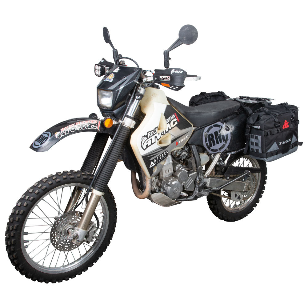Tusk 2006110025 Pannier Racks with Pilot Pannier Bags Black/Tan