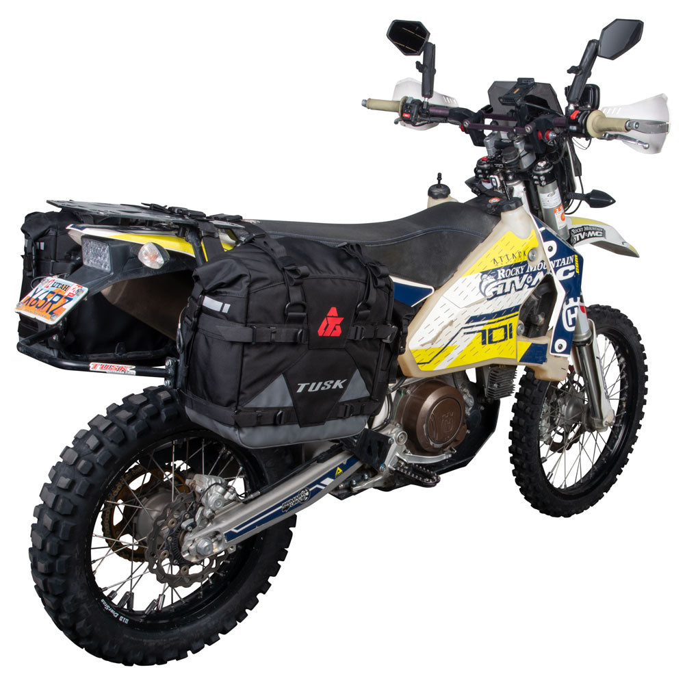 Tusk 2006110033 Pannier Racks with Pilot Pannier Bags Black/Tan