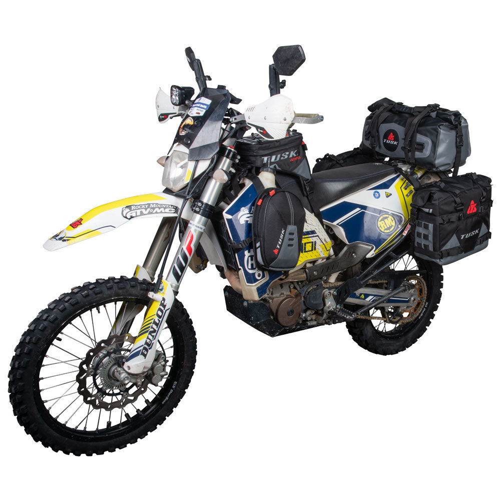 Tusk 2006110033 Pannier Racks with Pilot Pannier Bags Black/Tan