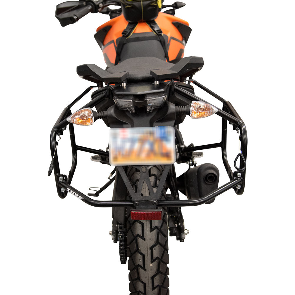 Tusk 2006110037 Pannier Racks with Pilot Pannier Bags Black/Tan