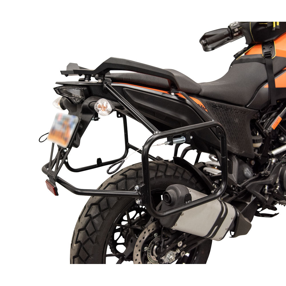 Tusk 2006110037 Pannier Racks with Pilot Pannier Bags Black/Tan