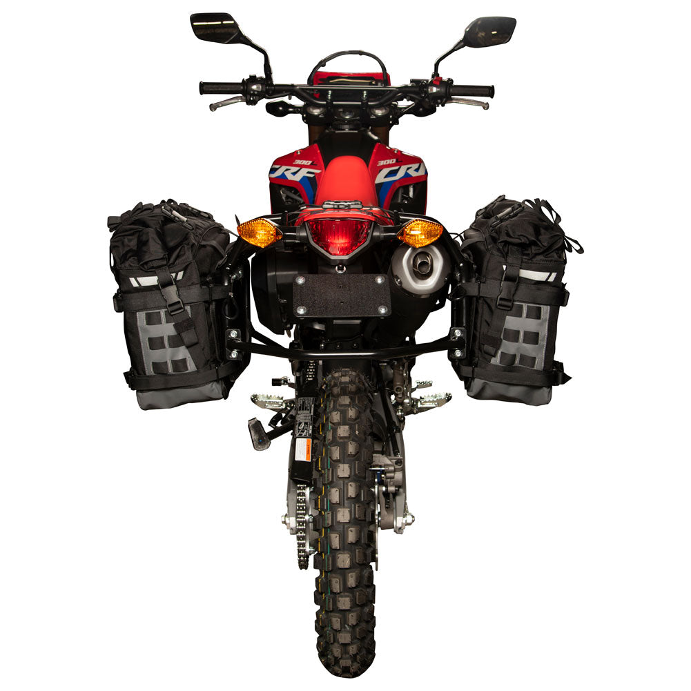Tusk 2006110039 Pannier Racks with Pilot Pannier Bags Black/Tan