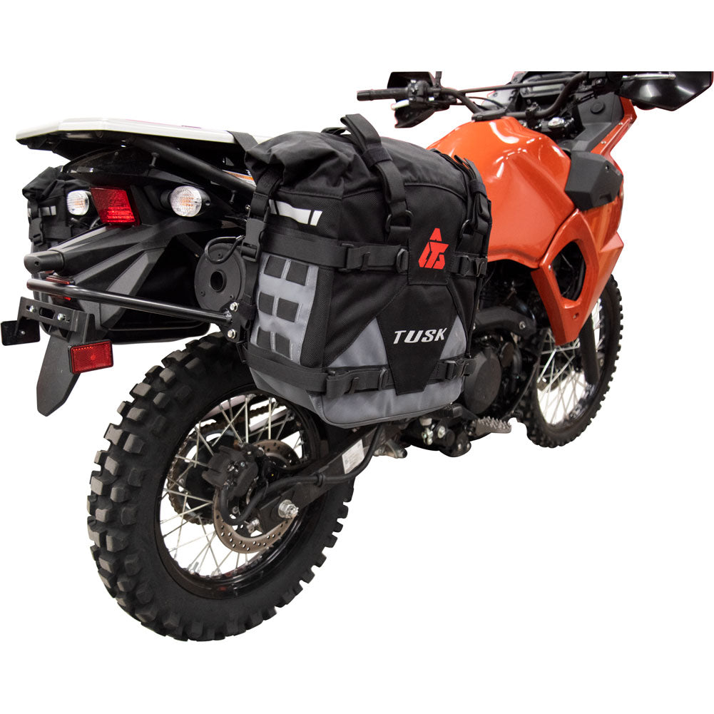 Tusk 2006110040 Pannier Racks with Pilot Pannier Bags Black/Tan