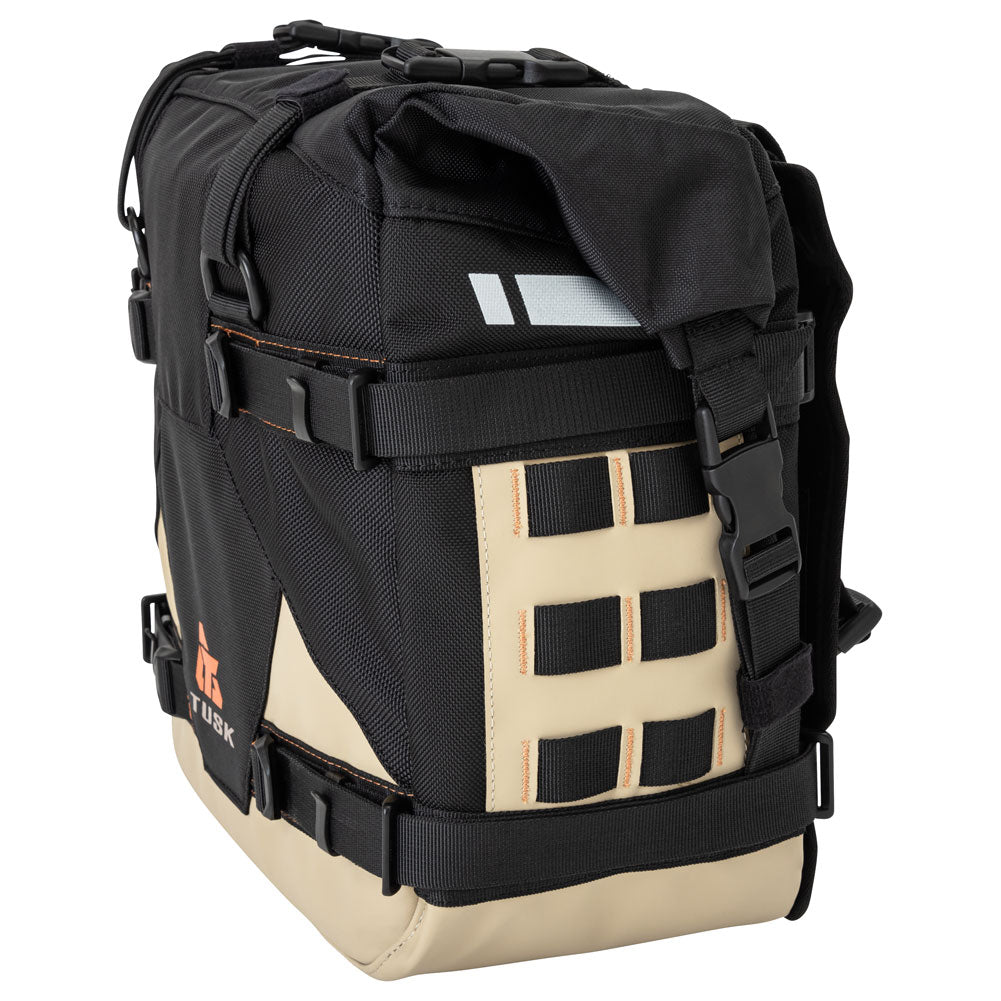 Tusk 2006110055 Pannier Racks with Pilot Pannier Bags Black/Tan