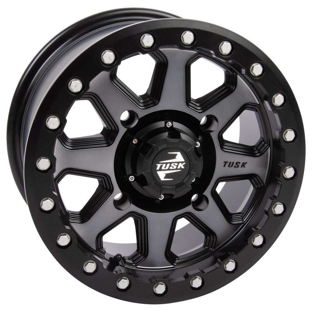 Tusk 2012070005 4/110 Uinta Beadlock Wheel 14x7 5.0 + 2.0 Gunmetal/Black