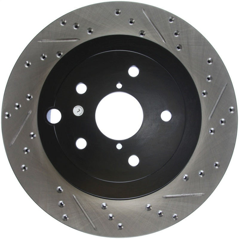 Stoptech 127.47030L 08+ fits Subaru STI (Will Not Fit 05-07) Slotted & Drilled Sport Brake Rotor
