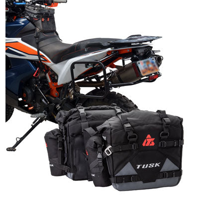 Tusk 2032160013 Pannier Racks Pilot Pannier Bags Bottle Holders Black Grey