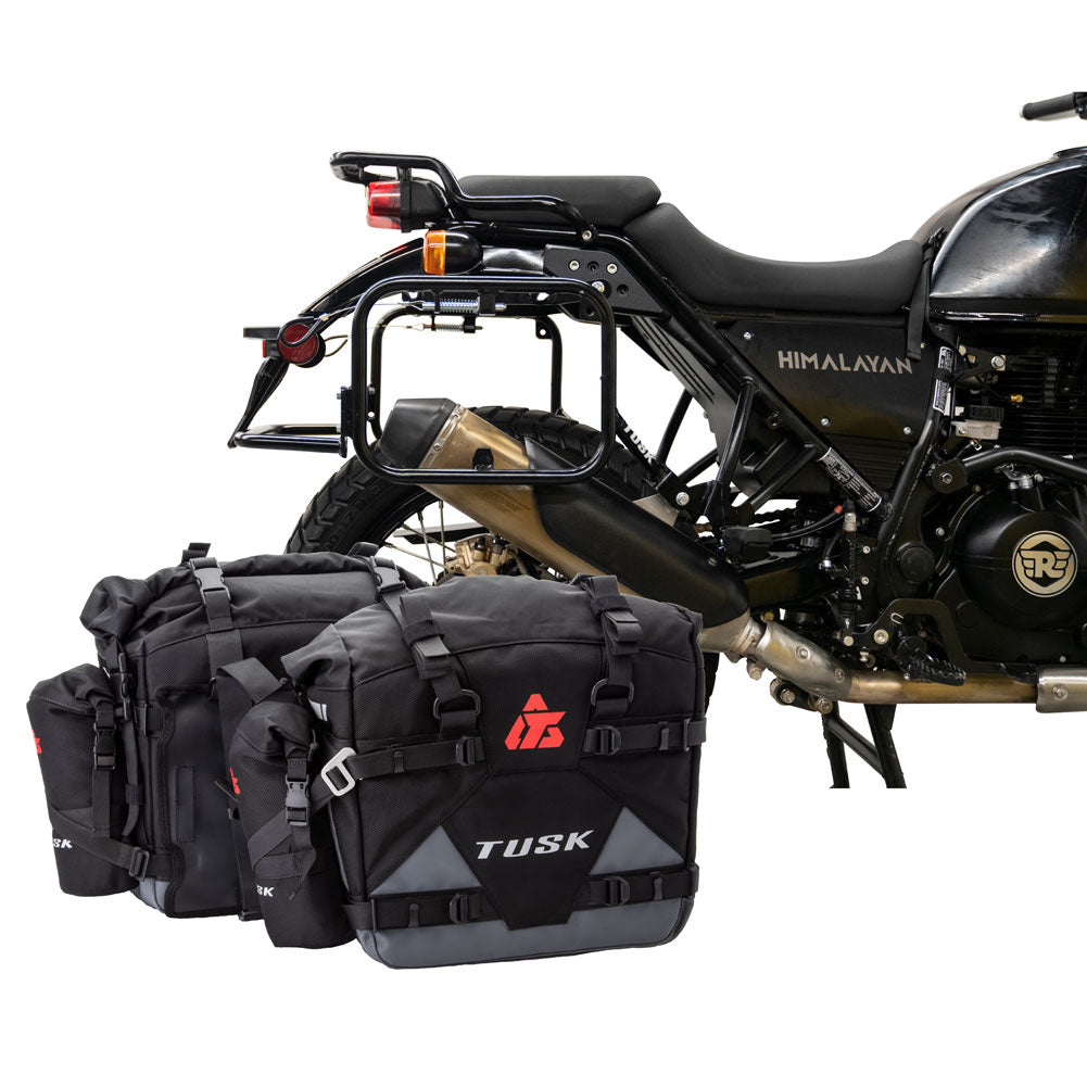 Tusk 2032160046 Pannier Racks Pilot Pannier Bags Bottle Holders Black Grey