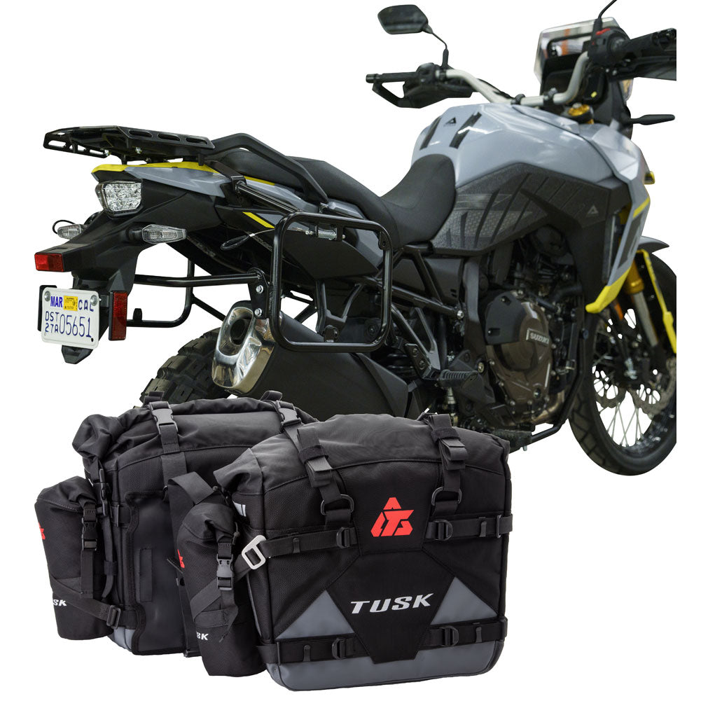 Tusk 2032160048 Pannier Racks Pilot Pannier Bags Bottle Holders Black Grey