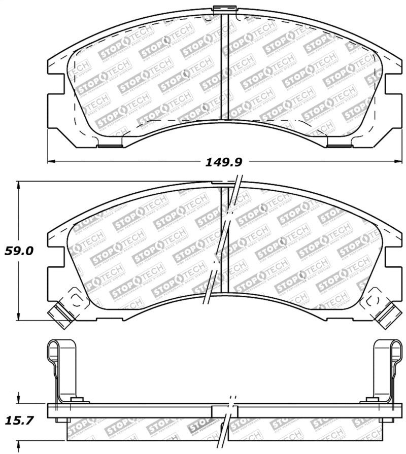 Stoptech 309.053 Performance Eagle Talon 4WD/fits Mitsubishi Diamante Eclipse